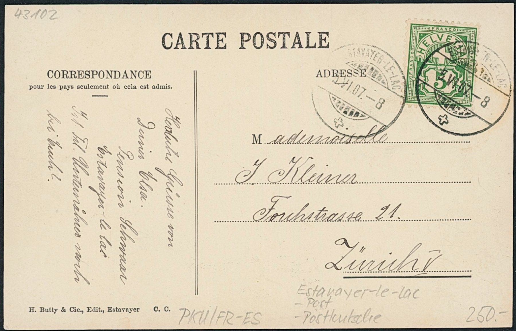 Cartoline postali: FR Estavayer le Lac - Post - Postkutsche – Nuovo (secondo la descrizione) da Schindellegi venduto da leecollect 1