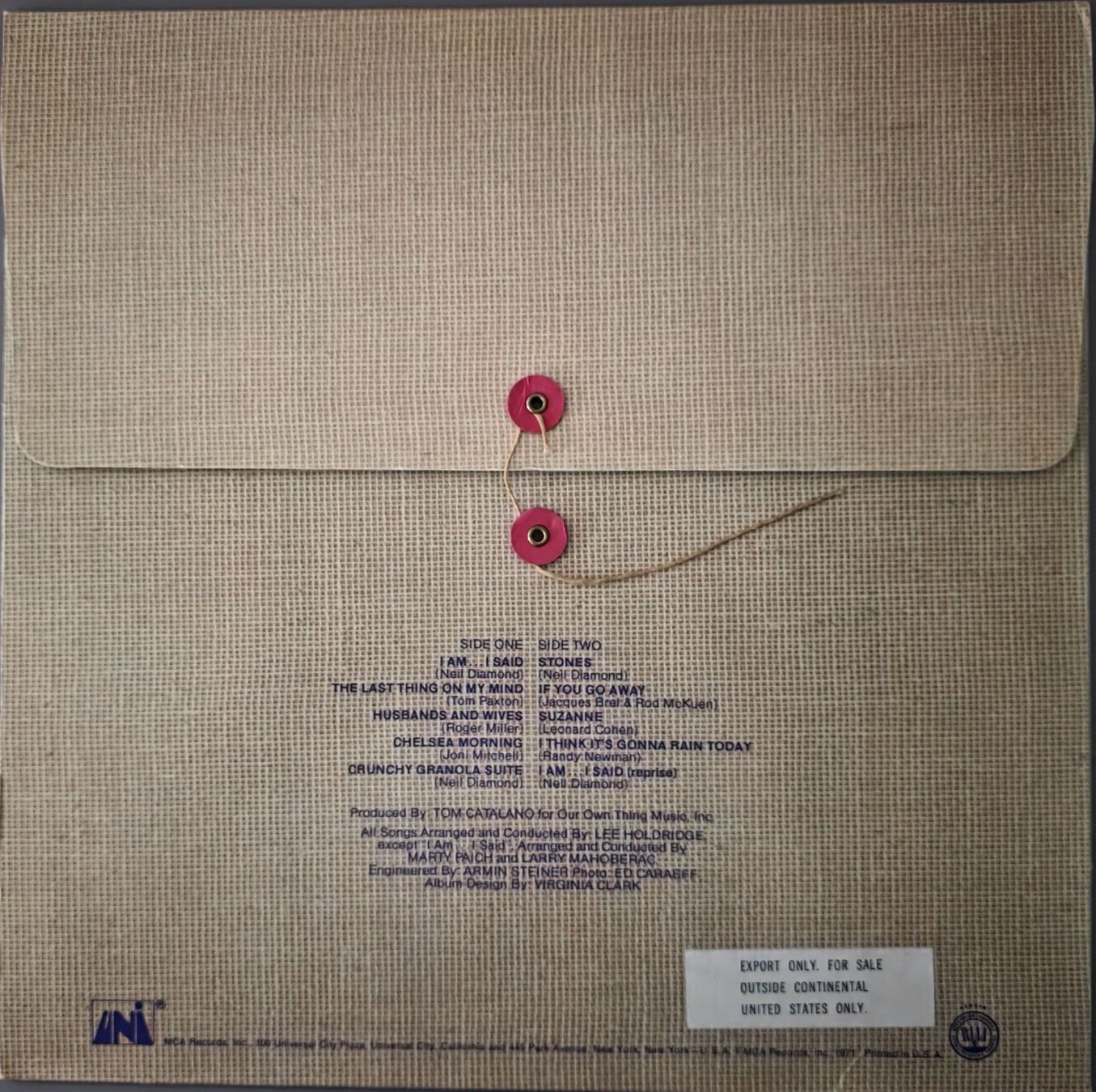 Schallplatten: Neil Diamond LP – Stones – Gebraucht aus Root von atelier22 1