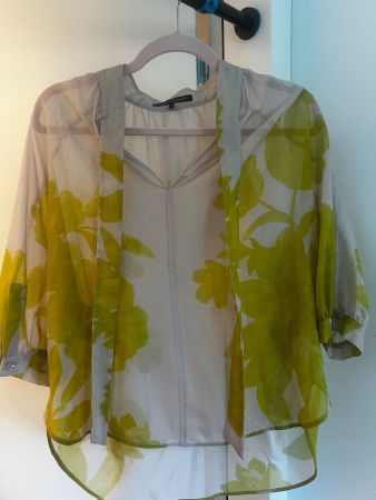 Sommerliche Luisa Cerano Seidenbluse mit Blumen, Grösse 38