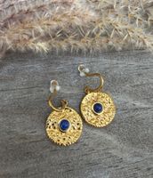 LAPIS LAZULI Ohrhänger aus Edelstahl Gold – wasserfest