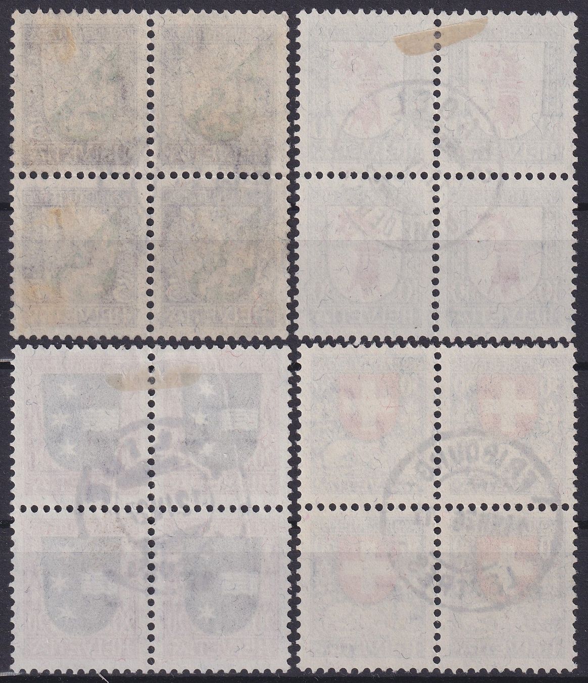 Alle Briefmarken: PJ 1926 Viererblöcke gestempelt, Kat: 215.- – Gebraucht aus Ebikon von SilvioFreund 1