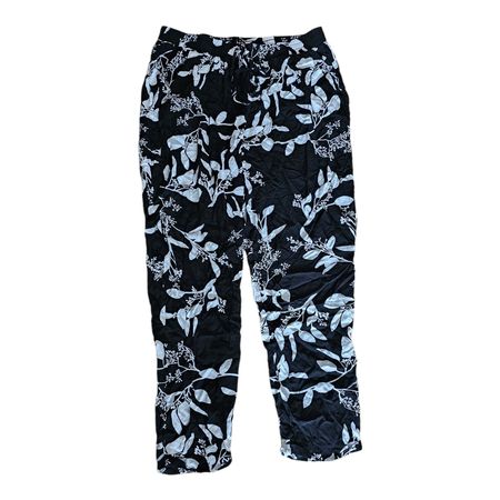 Sommerliche Hose mit Blätterprint, Grösse XL