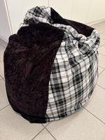 Sitzsack schwarz kariert