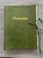 Antike Dokumentenmappe 8 Fächern.  Karton