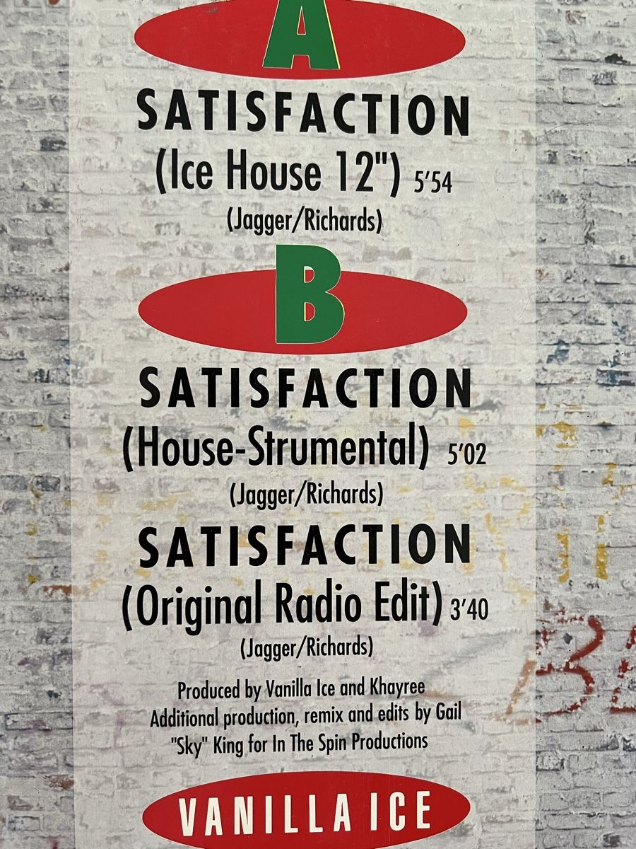 Dischi in vinile: Vanilla Ice - Satisfaction (12") Maxi-Single Vinyl – Usato da Liestal venduto da Katakinga 3