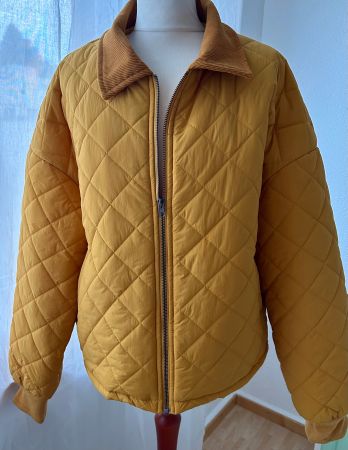 Senfgelbe Steppjacke, Jacke, Übergangsjacke XXL Damenjacke