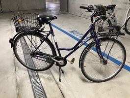 Bahnhofvelo Tiefeinsteiger,2 Gepäckträger Korb,Doppelständer