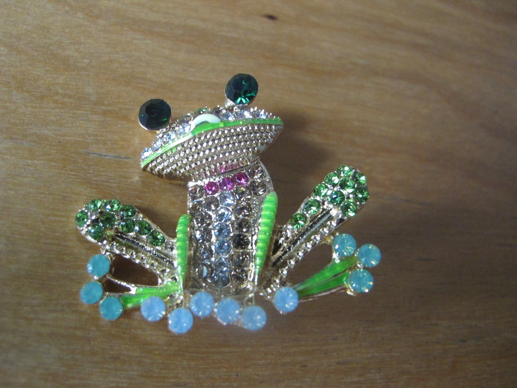 Spille & Fermagli: Frosch Brosche mit Strass-Steinen, Goldig – Nuovo (secondo la descrizione) da Löhningen venduto da Chimae67 1