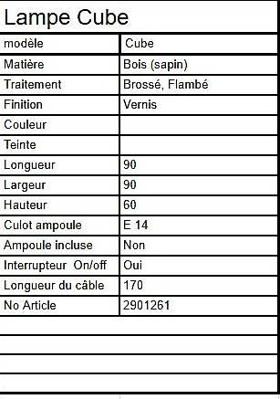 Lampade: Lampe de chevet en bois – Nuovo (secondo la descrizione) da Fully venduto da puma444 4