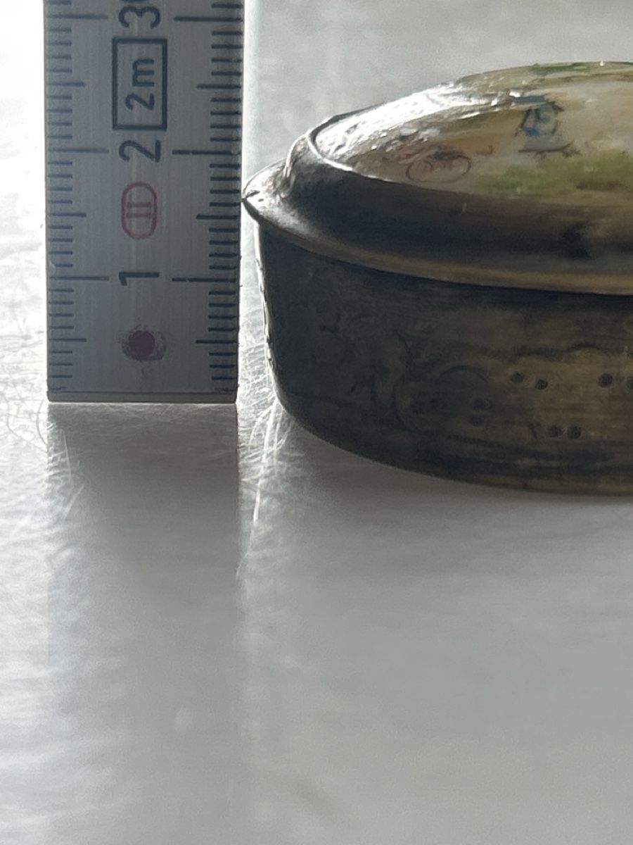 Zuccheriere: Dose mit Deckel, Muscheleinlage, gemalt,(S24) – Usato da Neuenhof venduto da bro_9zsg 2