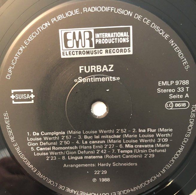 Dischi in vinile: Furbaz - Sentiments (LP) – Usato da Grüningen venduto da azulgrisvinyl 2