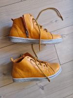 Andrea Conti High Top Sneaker Gr 36 Orange Leder