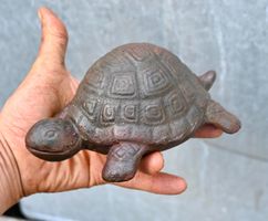 alte GUSSEISEN Schildkröte gartenfigur etc Länge 16.5cm