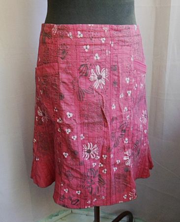 ca Gr. 40 toller Rock lila-beere-Ton Bund einfach 43cm L60cm