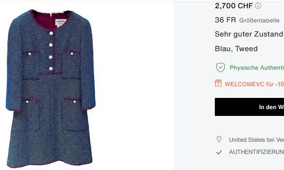 Chanel Vestiti: Chanel Tweed Kleid / robe .34 – Usato da Collonges venduto da Auganien 2