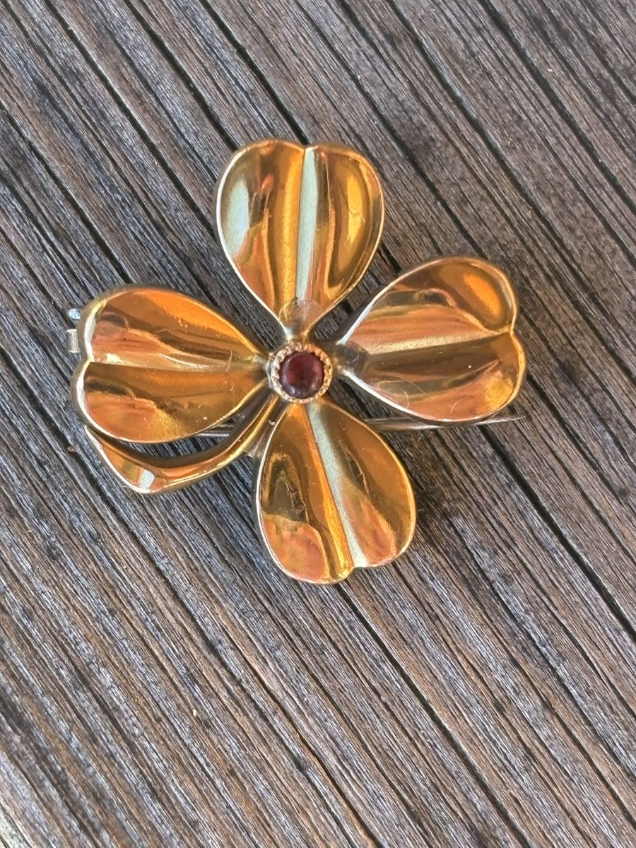 Spille & Fermagli: Broche trèfle à quatre feuilles – Usato da Zürich venduto da nepomucene2013 2