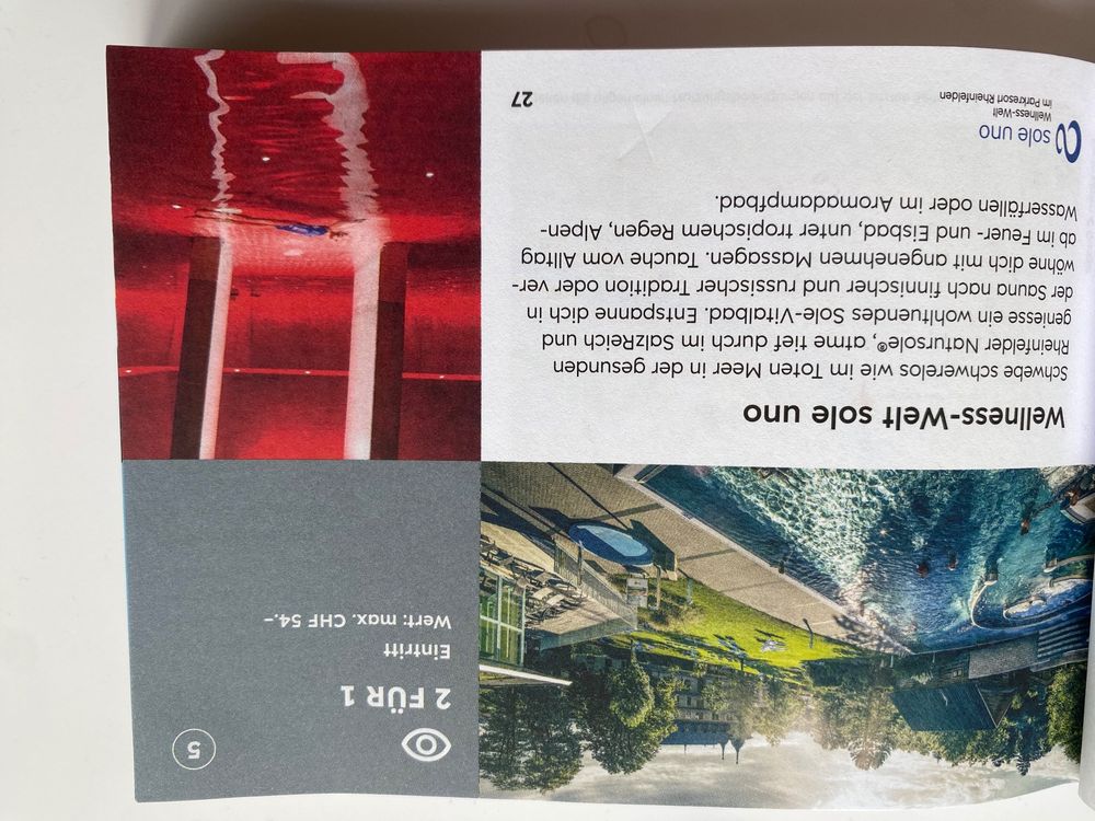Wellness SPA Sole uno 2 für 1 Gutschein 54 chf wert (Gebraucht) in ...