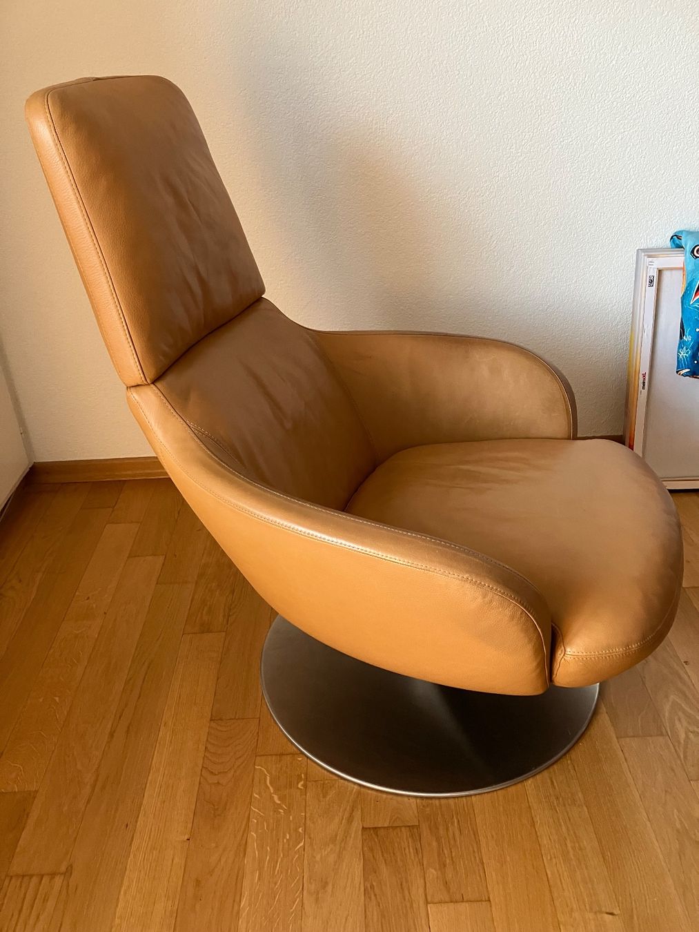 Poltrone: Drehsessel, cognac, Kunstleder – Usato da Winterthur venduto da Seepferdchen63 1