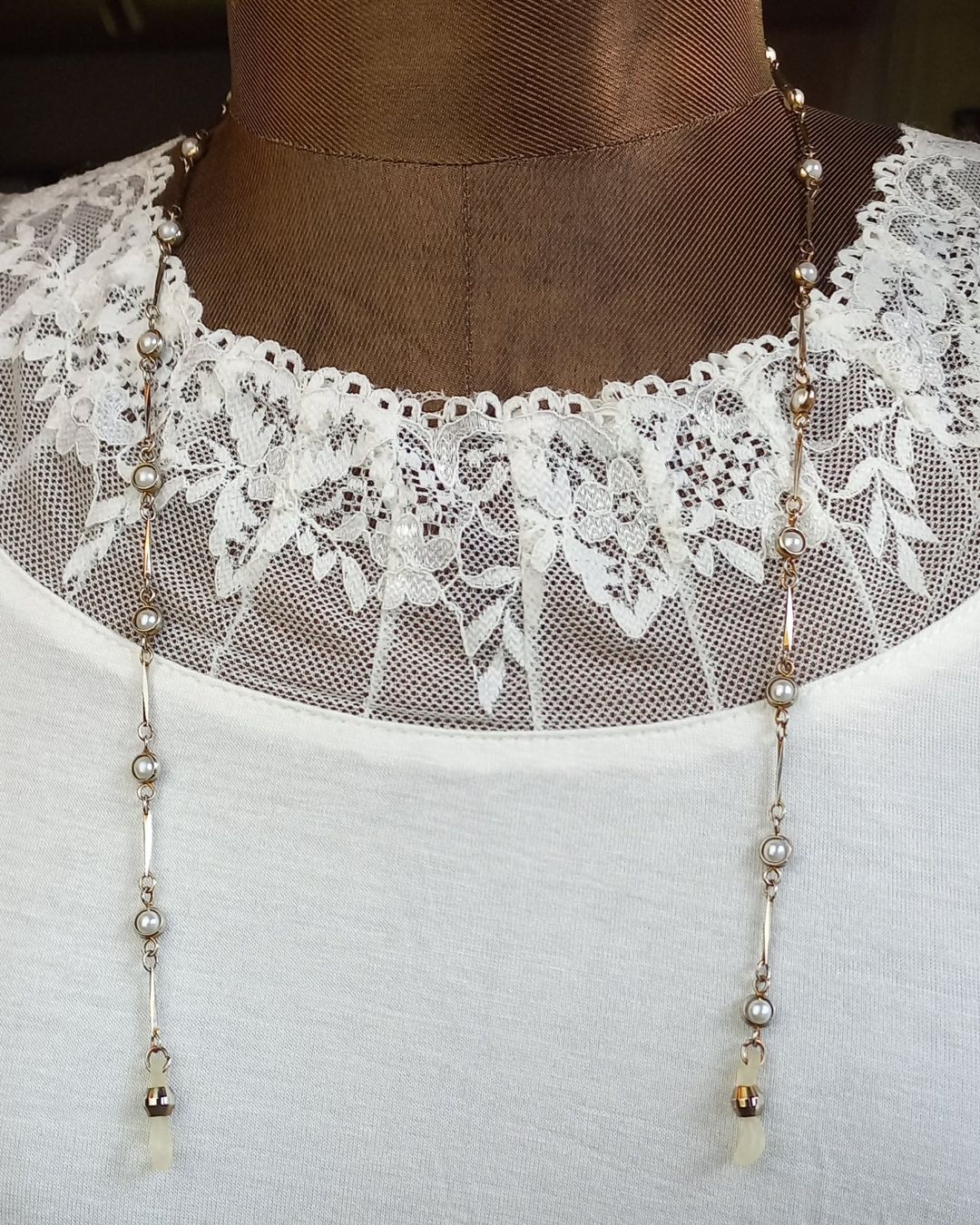 Ketten: Vintage Brillenband Kette mit Perlen – Gebraucht aus Buchs AG von Dzirul 2