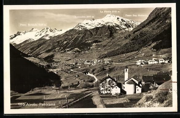 Ansichtskarten: AK Airolo, Panoramaansicht, 1936 – Gebraucht aus Berlin von bartko-reher