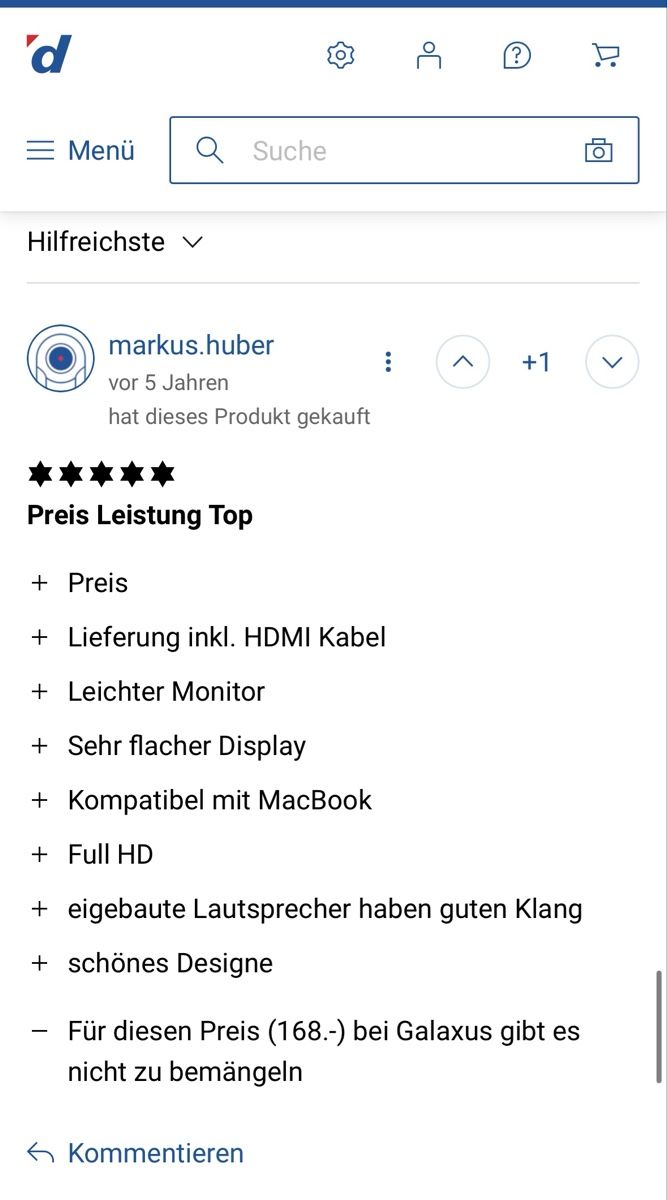 BenQ Monitor: 27" Monitor BenQ EW2780 – Nuovo (secondo la descrizione) da Winterthur venduto da msinam2000 3