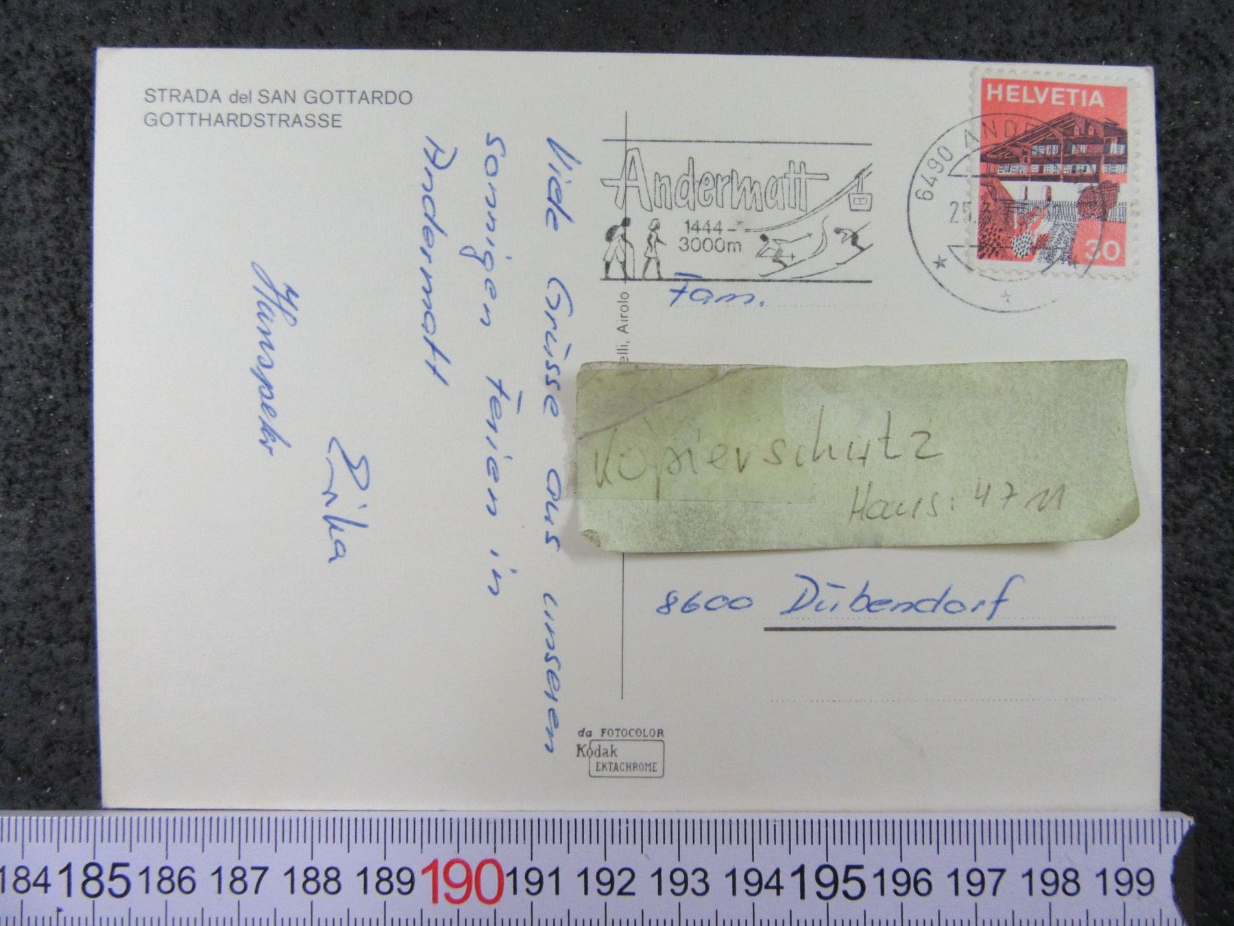 Cartes postales: GOTTHARDSTRASSE OLDTIMER AUTOS URI AK 1975 – D'occasion à Ettingen par Hausi4711 2
