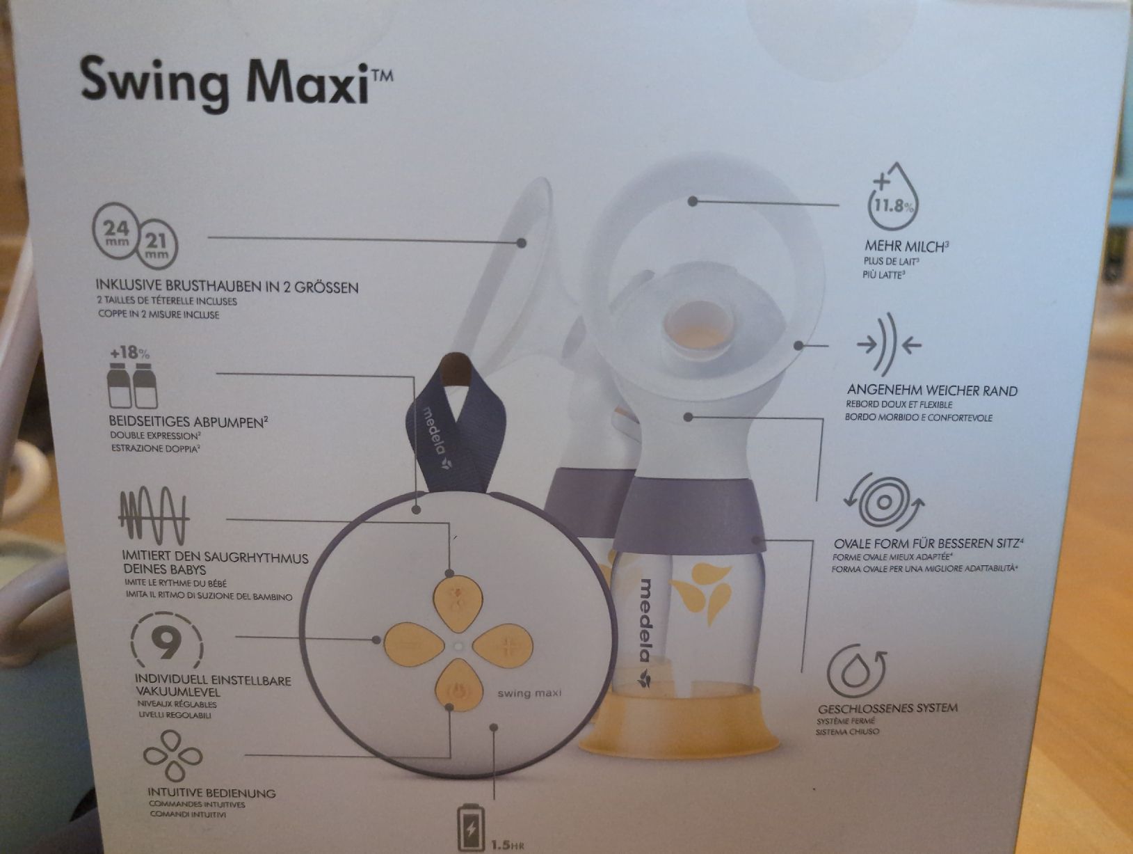 Medela Accessori per l’allattamento: Swing Maxi elektrische Doppelmilchpumpe – Usato da Bonstetten venduto da for_xjv5 1