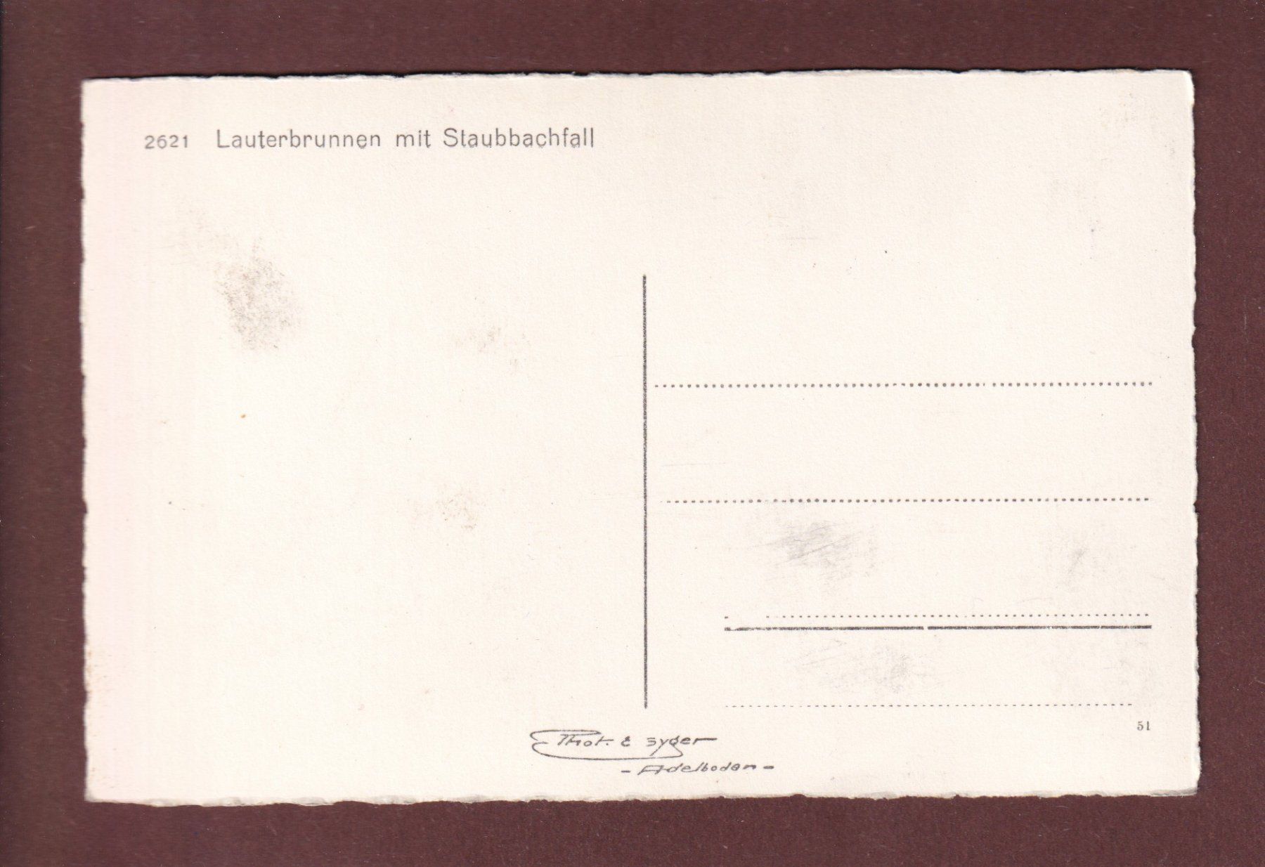 Ansichtskarten: LAUTERBRUNNEN - Staubbach – Gebraucht aus Pully von nicecards-shop 1
