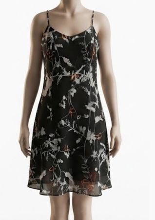 Robe The Kooples noire à fleurs viscose taille S/M