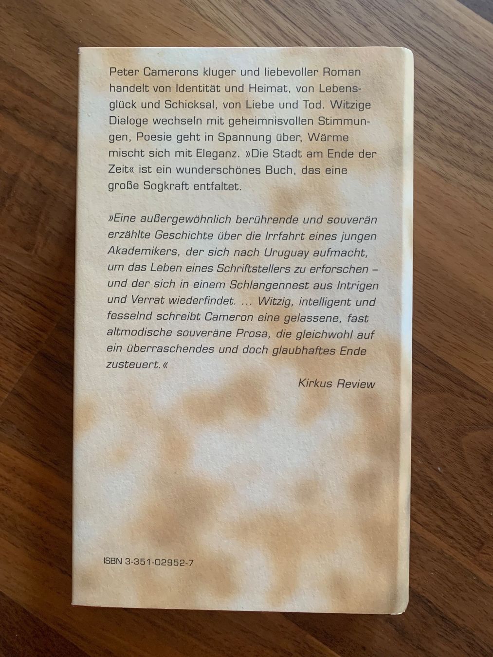 Libri: Peter Cameron: Die Stadtam Ende der Zeit – Usato da Schlierbach venduto da matro01 1