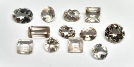 Dès 1.- Fr 12x Topazes 20.42 ct - CERTIFICAT 850.- Fr