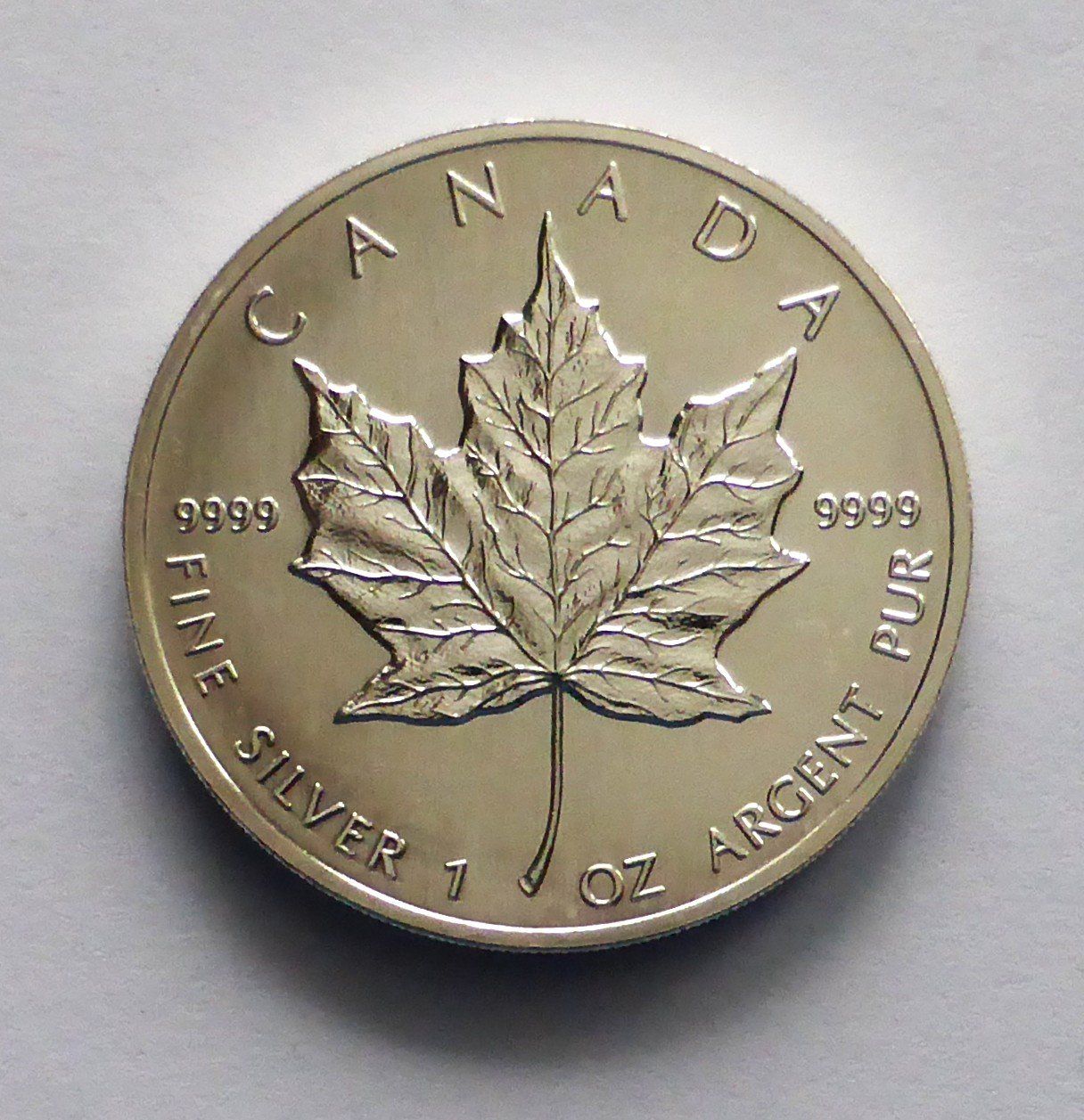 Alle Münzen: 1oz Feinsilber - CANADA, 5 Dollar 1990 - Elisabeth II – Gebraucht aus Buochs von ema-coins 1
