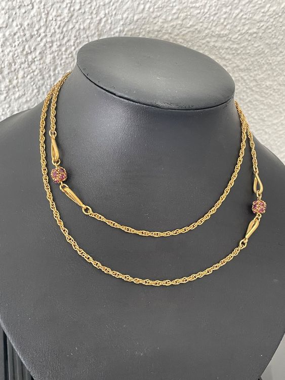 Collier Ancien Style Deux Faces Ouvrant - Longueur 80 Cm - Occasion - Magnifique Pièce Vintage