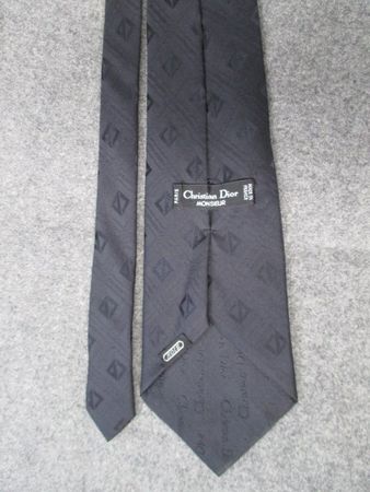 Christian Dior – schwarze Vintage Krawatte aus Seide