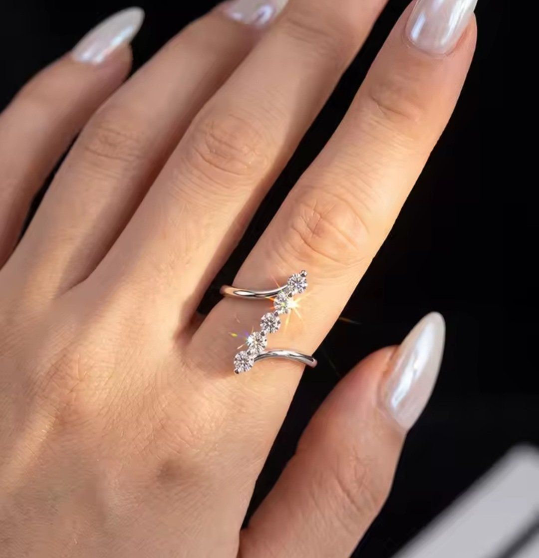 Anelli: Bague argent avec diamants de moissanite certifiés GRA – Nuovo e nell'imballaggio originale da Reconvilier venduto da Tsma67 1