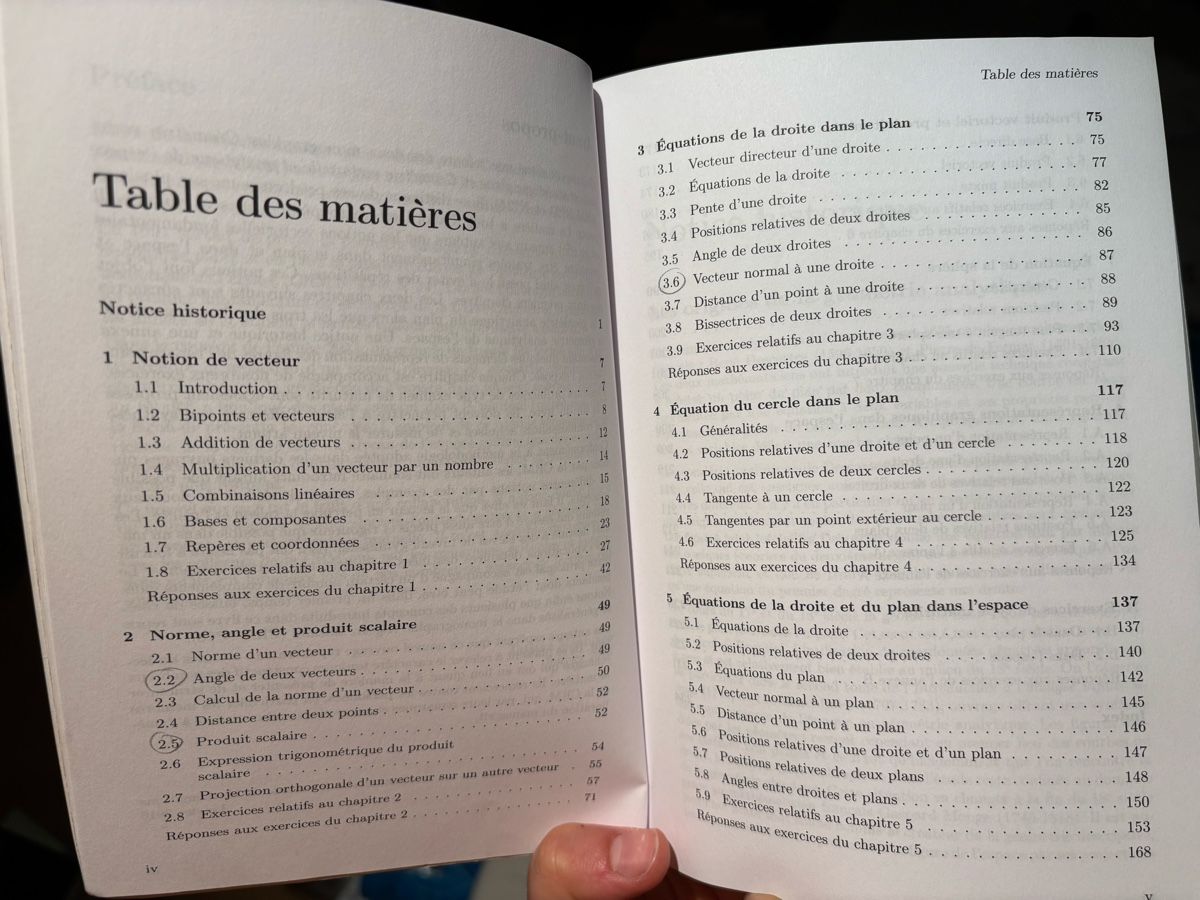 Libri: Géométrie vectorielle et analytique – Usato da Bern venduto da Cleo_ 3