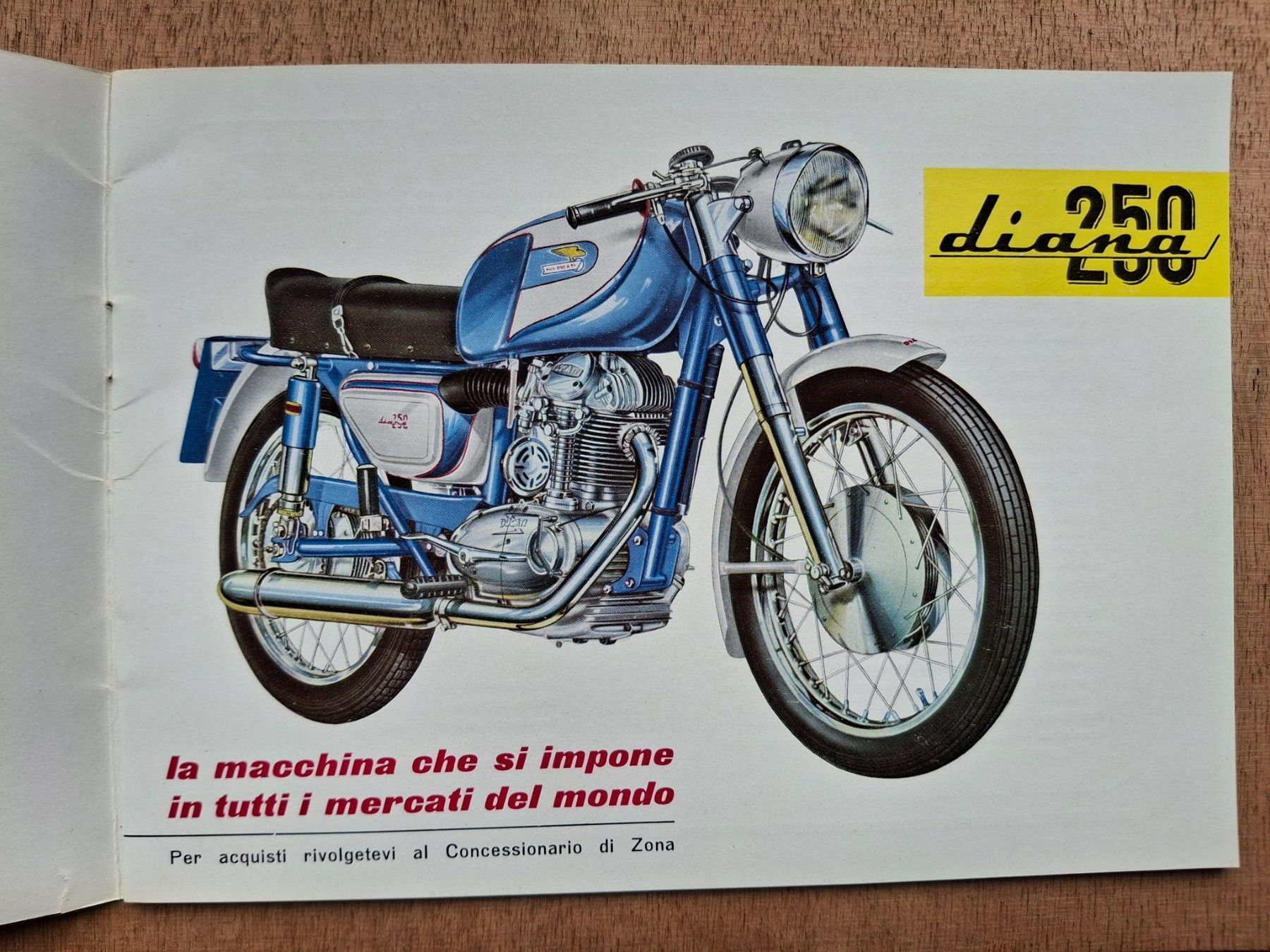 Ducati Documenti: DUCATI 250 DIANA 1961 ORIGINAL PROSPEKT OLDTIMER KÖWE – Usato da Wängi venduto da Toeff85 2