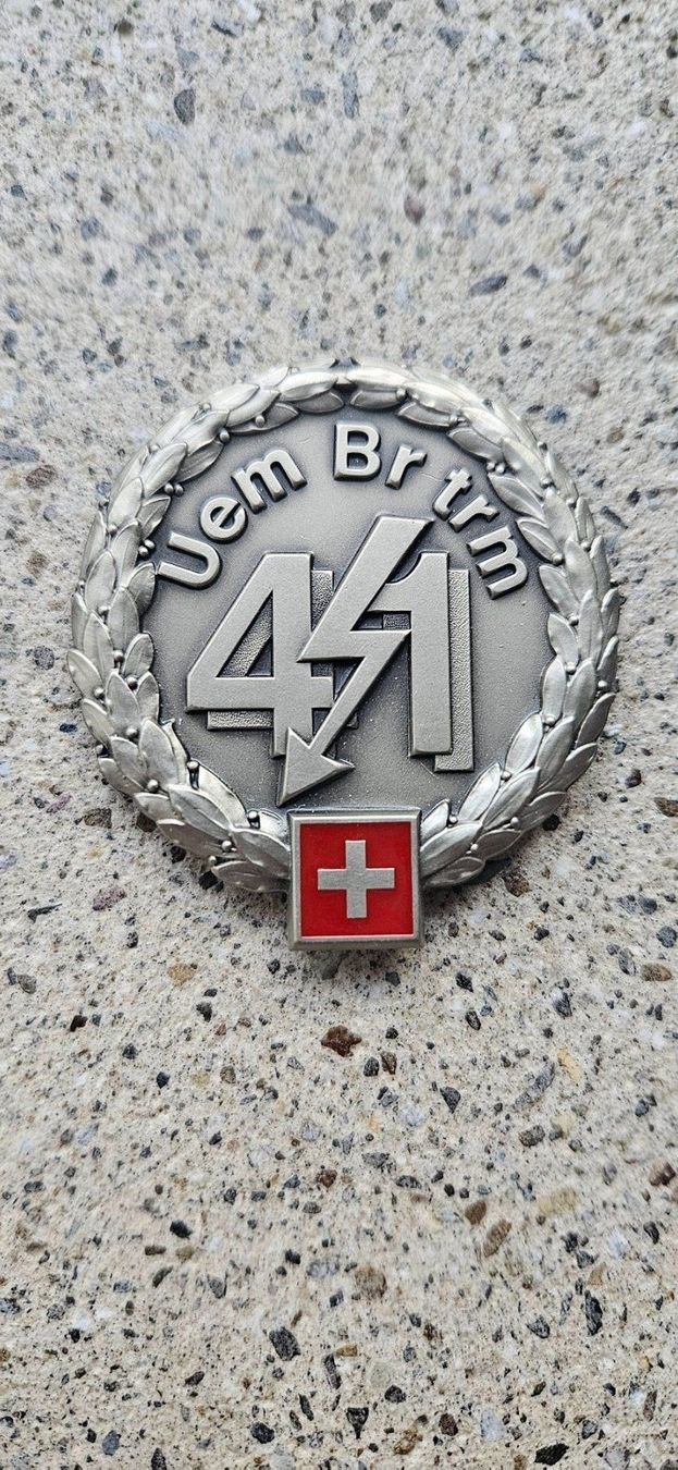 Schweizer Armee Placchette & Badge: *** Beretemblem Silber Schweizer Armee *** – Nuovo e nell'imballaggio originale da Riedholz venduto da fr_sIruP