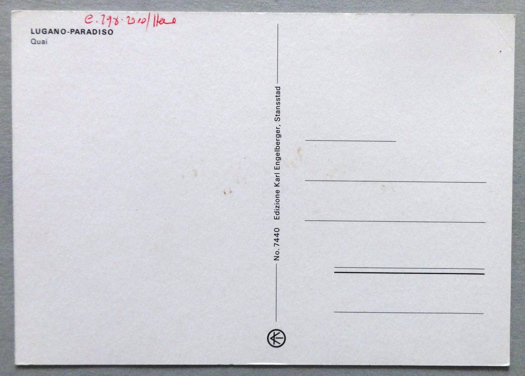 Cartes postales: Lugano-Paradiso, Quai – D'occasion à Fétigny par Billy2miny 1