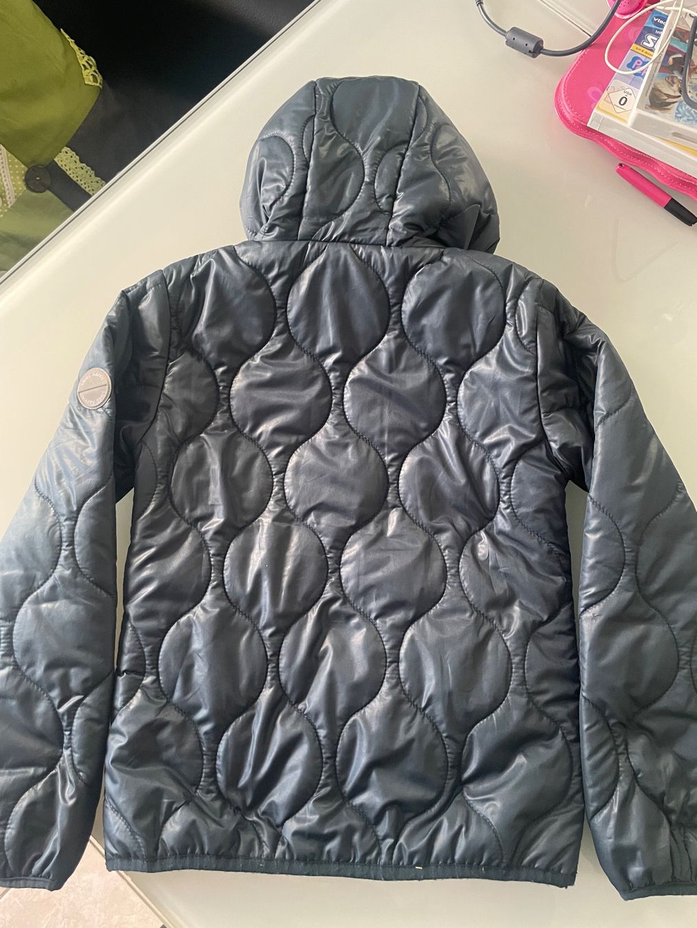 Jacken & Mäntel: Mädchen-steppjacke ,d.blau 128/140 kap. – Gebraucht aus Pfeffingen von Purzzeli 1