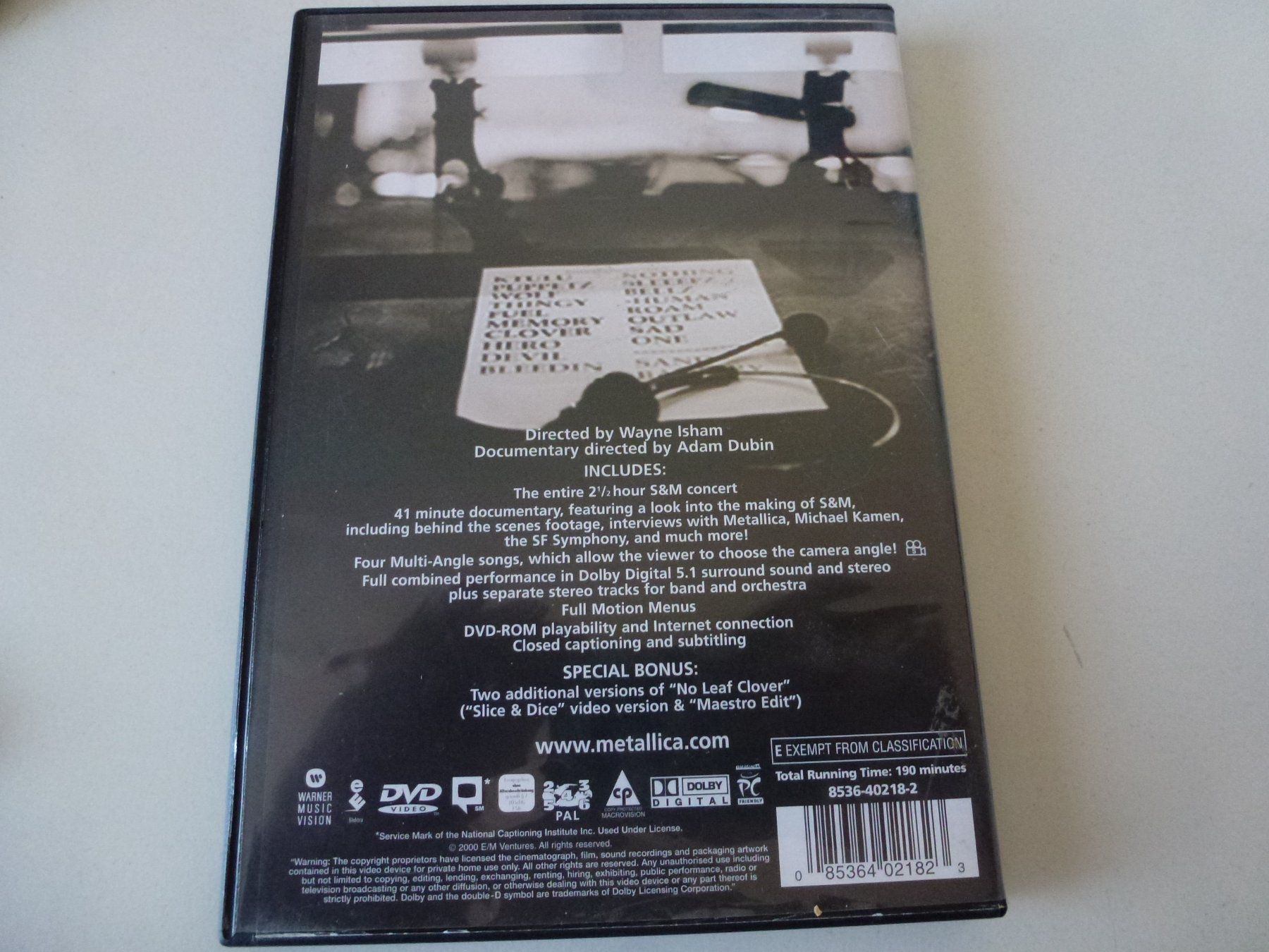 Alle DVDs: Metallica S & M (2 DVDs) – Gebraucht aus Bern von Frebo 1