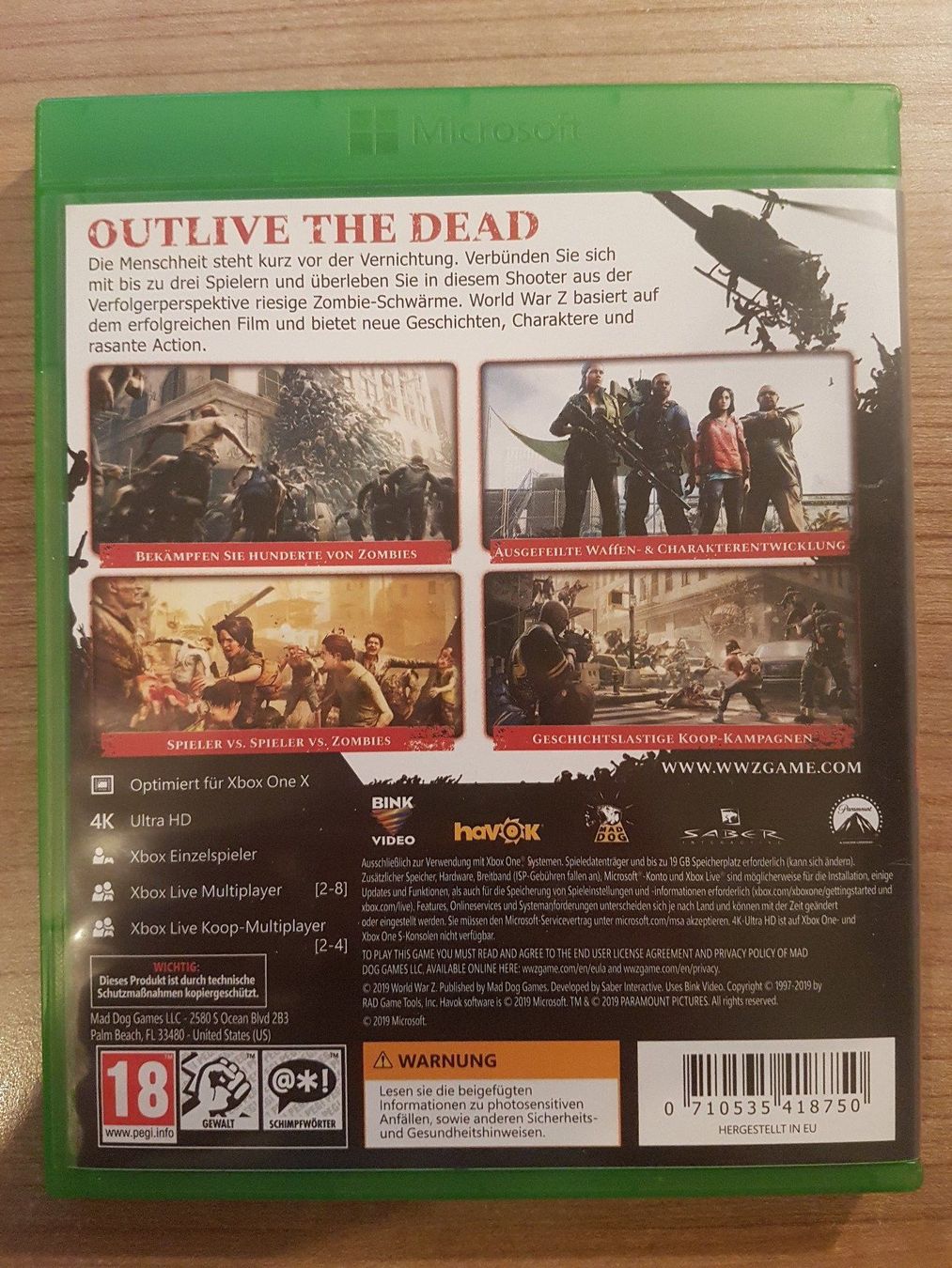 Microsoft Giochi: World War Z – Usato da Winterthur venduto da Men_in_black 1