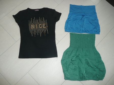 3 teiliges Kleiderpaket Minirock Patrizia Pepe,Seidentop usw