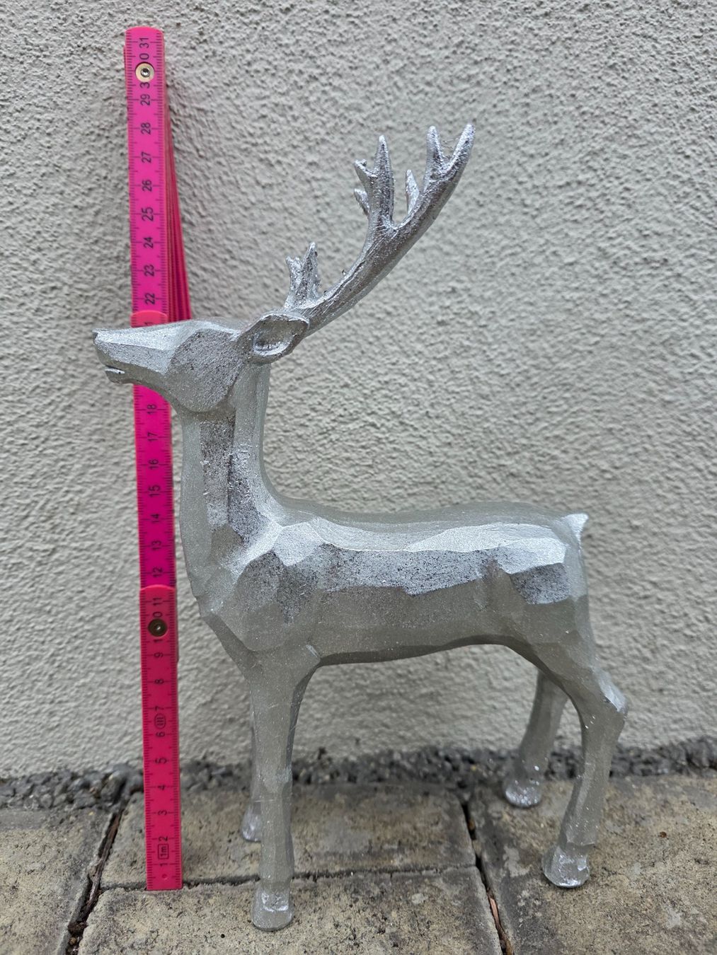 Tutte le decorazioni: Silberner Deko Hirsch, klein 25cm,  Neu – Nuovo e nell'imballaggio originale da Thalheim venduto da silvara01