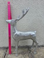 Silberner Deko Hirsch, klein 25cm,  Neu