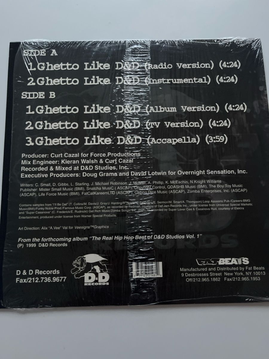 Dischi in vinile: 12" Vinyl D&D crew - ghetto like D&D – Nuovo (secondo la descrizione) da Bottighofen venduto da gjetzerch 1