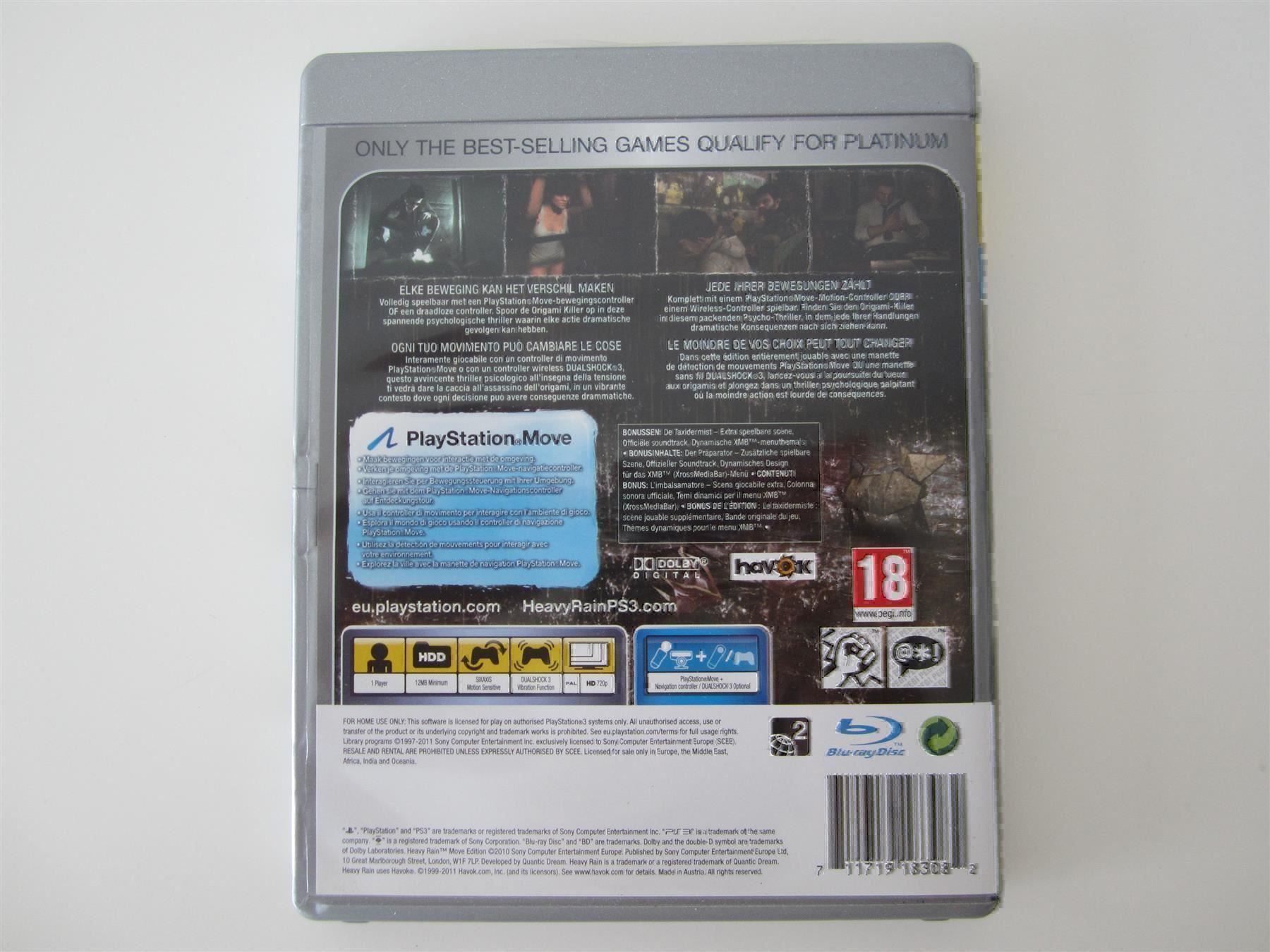 Spiele: Heavy Rain - Move Edition - für Sony PS3 – Gebraucht aus Zürich von Lacoste06 1