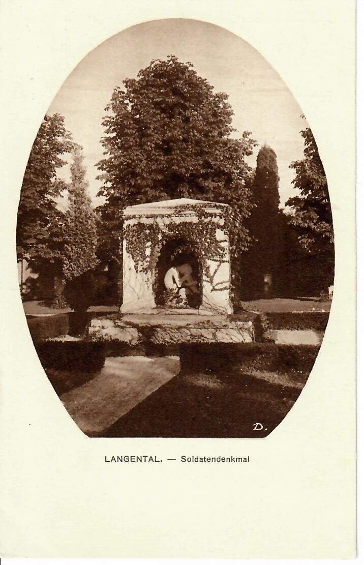 Ansichtskarten: Langental Soldatendenkmal – Gebraucht aus Hochdorf von Ziegel-16