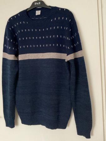 FTC Kaschmir Herren Pullover Gr 50/48 blau top