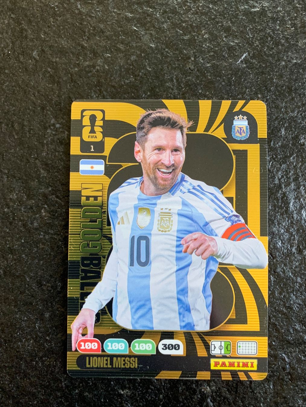 Panini Carte collezionabili: Messi Golden Baller – Usato da Grüsch venduto da Affenarsch